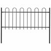 vidaXL Recinzione da Giardino BOXTEL con Parte Superiore ad Anello in Acciaio 170x80 cm Nero