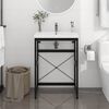 vidaXL Struttura per Lavabo da Bagno Nera 59x38x83 cm in Ferro