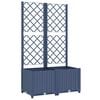 vidaXL Fioriera da giardino con traliccio blu grigio 80x40x136 cm PP