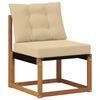 vidaXL Set di divani da esterno con cuscino 11 pcs Naturale e Beige