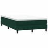 vidaXL Letto a Molle senza Materasso Verde Scuro 120x220 cm Velluto