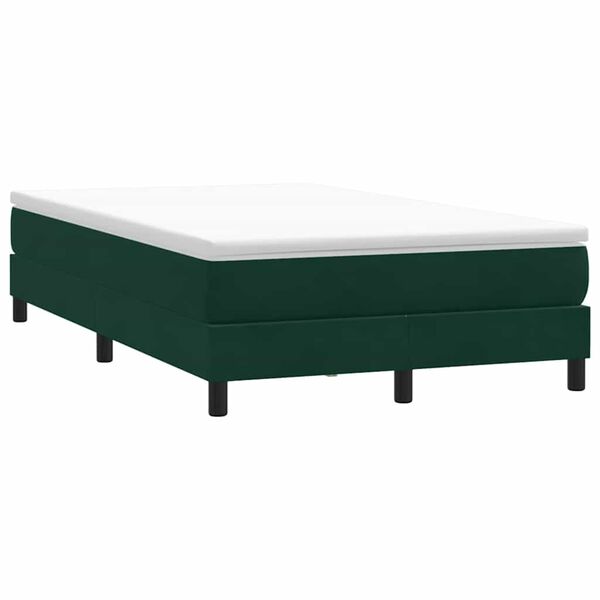 vidaXL Letto a Molle senza Materasso Verde Scuro 120x220 cm Velluto