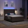 vidaXL Letto a Sorgente LED Marrone Scuro 160 x 200 cm Tessuto
