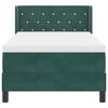 vidaXL Letto a molle con materasso Verde Scuro 190 x 90 cm Velluto
