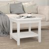 vidaXL Tavolino da Salotto Bianco 50x50x45 cm Legno Massello di Pino