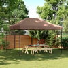 vidaXL Tenda Party Marrone 279 x 410 x 315 cm Tessuto Oxford