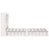 vidaXL Letto Libreria senza Materasso Bianco 135x190 cm Legno di Pino