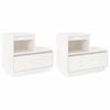 vidaXL Comodini Bianchi 2 pz 60x34x51 cm in Legno Massello di Pino