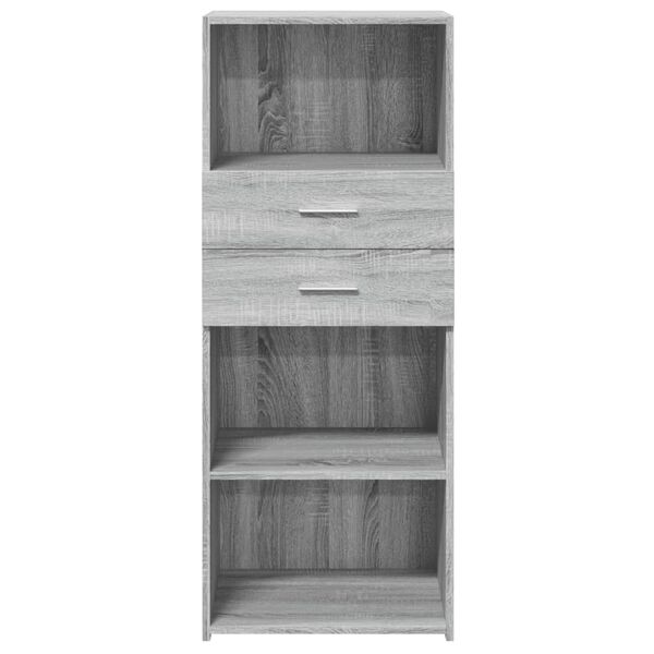 vidaXL Credenza Grigio Sonoma 50x42,5x124 cm in Legno Multistrato