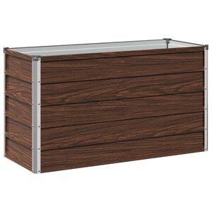vidaXL Letto rialzato da giardino Nero 100 x 40 x 55 cm