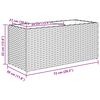 vidaXL Fioriere da Giardino con 2 Vasi Grigie 72x30x32 cm Polyrattan