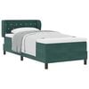 vidaXL Letto a molle con testiera Verde scuro 90 x 190 cm Velluto