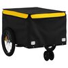 vidaXL Rimorchio da Bici Nero e Giallo 30 kg in Ferro