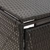 vidaXL Copribidone Quadruplo Nero 274x80x117 cm in Polyrattan