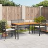 vidaXL Set da Pranzo da Giardino 5 pz Nero con Cuscini in Polyrattan