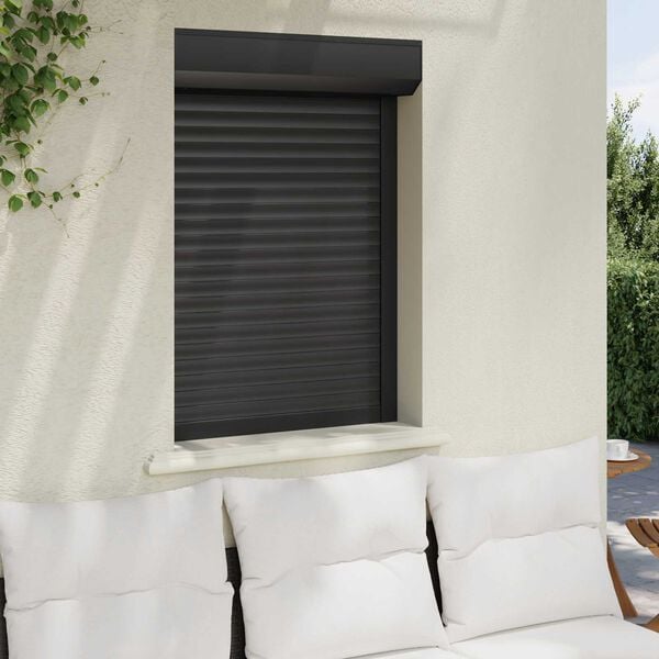 vidaXL Persiana a rullo Antracite 70 x 100 cm Alluminio e poliuretano