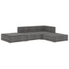 vidaXL Set Divani da Giardino 4 pz con Cuscini in Polyrattan Grigio