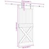 vidaXL Porta Scorrevole con Set Hardware 85x210 cm Legno Massello Pino
