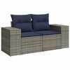 vidaXL Divano Giardino 10 pz con Cuscini Grigio in Polyrattan Acacia
