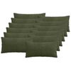 vidaXL Federa 12 pcs ALMELO Verde 40 x 80 cm corduroy