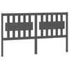 vidaXL Testiera per Letto Grigia 165,5x4x100 cm Legno Massello di Pino