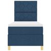 vidaXL Letto a molle con materasso Blu 80 x 200 cm Tessuto