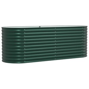 vidaXL Letto Rialzato Verde 240 x 80 x 81 cm Acciaio