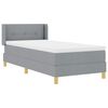 vidaXL Letto a molle con materasso Grigio chiaro 200 x 100 cm Tessuto