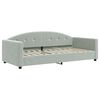 vidaXL Divano Letto con Letto Estraibile Grigio Chiaro 80x200 Velluto