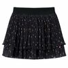 Gonna da Bambina a Strati con Design Arricciatura Nera 104