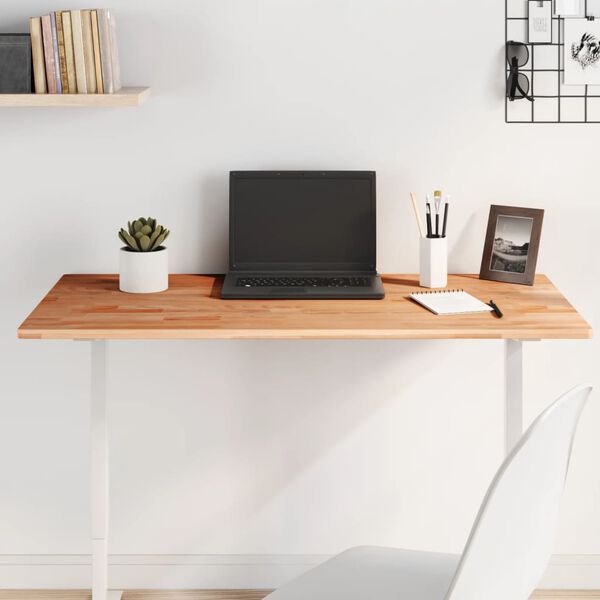 vidaXL Piano Tavolo 100x60x1,5cm Rettangolare Legno Massello Faggio