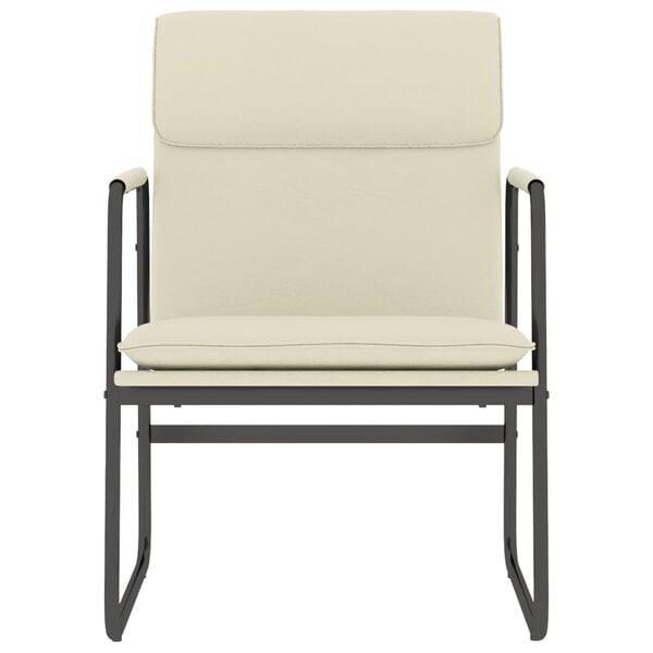 vidaXL Sedia Lounge Crema 55x64x80 cm in Similpelle