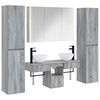 vidaXL Set di mobili per il bagno 6 pz Sonoma grigio
