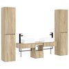 vidaXL Set di mobili per il bagno 5 pz Rovere Sonoma