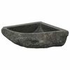 vidaXL Lavabo Grigio (30-37) x (30-37) x 12 cm Pietra di Fiume