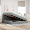 vidaXL Letto con contenitore e LED Grigio chiaro 160 x 200 cm