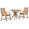 vidaXL Set da Pranzo per Giardino 3 pz in Legno Massello di Acacia