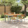 vidaXL Set da Pranzo per Giardino 5 pcs Grigio