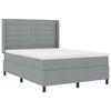 vidaXL Letto a Sorgente LED Grigio chiaro 160 x 200 cm Tessuto