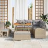 vidaXL Set Divano da Giardino con cuscino 8 pcs Beige e Grigio Chiaro