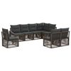 vidaXL Set Divano da Giardino 8 pz Grigio polyrattan