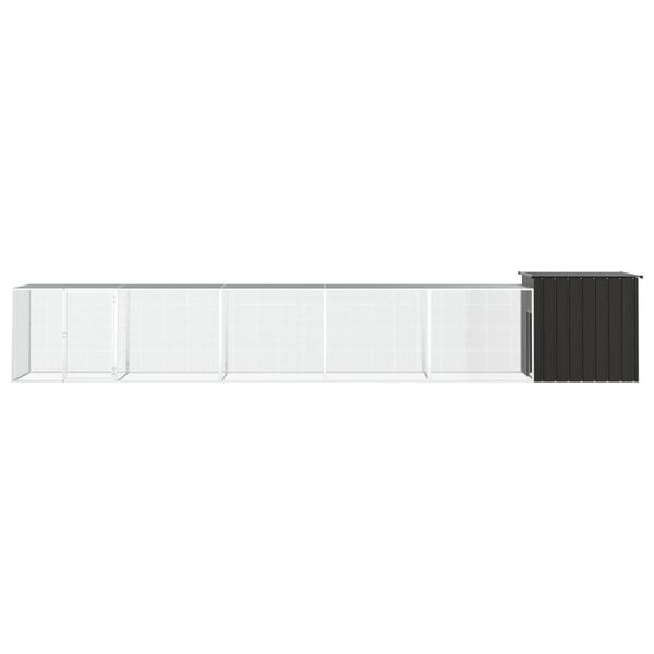 vidaXL Gabbia per Polli Antracite 600x91x100 cm Acciaio Zincato