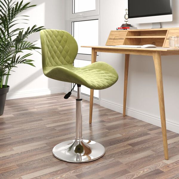 vidaXL Sgabello da Bar Verde Chiaro in Velluto