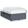 vidaXL Giroletto senza Materasso Grigio Scuro 120x190 cm Velluto