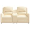 vidaXL Divano Massaggiante 2 Posti con Portabicchieri Crema in Tessuto