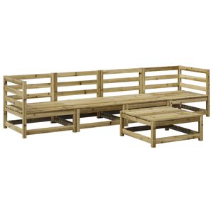 vidaXL Set Divani da Giardino 5 pz in Legno Impregnato di Pino