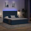 vidaXL Letto con luci a strisce a LED Blu 180 x 200 cm Tessuto
