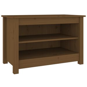 vidaXL Scarpiera Ambrata 70x38x45,5 cm in Legno Massello di Pino