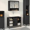 vidaXL Mobile Lavabo Bagno Nero 60x30x60 cm Legno Multistrato