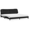 vidaXL Letto con Materasso Hvar Nero e Bianco 200x200cm in Similpelle
